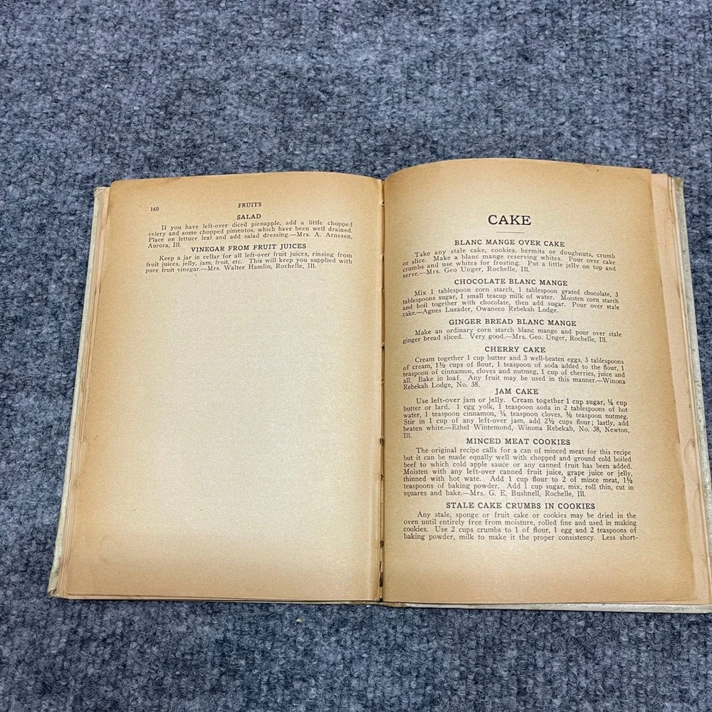 Vintage 1920 The Cook Book of Left-Overs Mabel Sturtevant Illinois First Edition